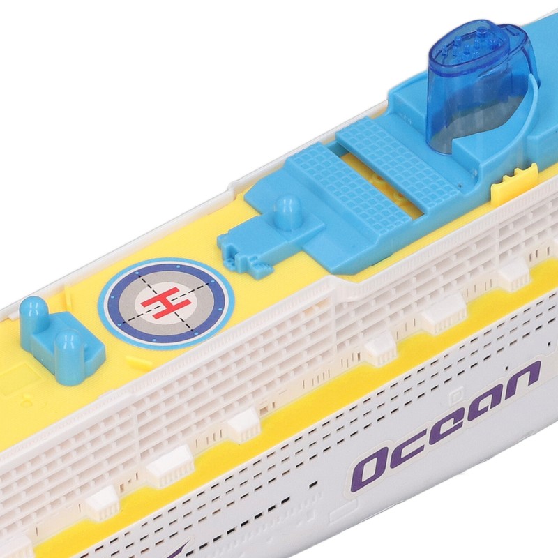 Kids Cruise Ship Model Sound Effects LED Light Universal Rotation
