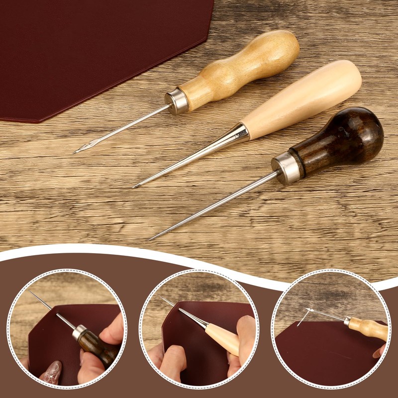 Royouzi Leather Sewing Set, Leather Tool Set with 12 Colours,