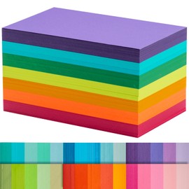 Index Cards 301-Count 3x5 Inch,178GSM Heavyweight Set of 7 Colors Paper Multicolor Study Cards (Rainbow)