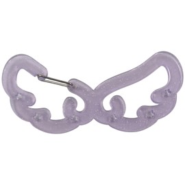 [GrandslamEX] アクリル カラビナ チャーム キーリング キーホルダー ストラップ キーチェーン スマホ ポーチ AirPods AirPods pro 財布 かわいい おしゃれ 飾り フック カラフル 韓国 (パープルウィング)