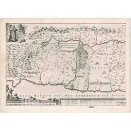 Historic Pictoric Map : Holy Land Maps #94 1, Tabula geographica Terrae Sanctae, Antique Vintage Reproduction : 24in x 18in
