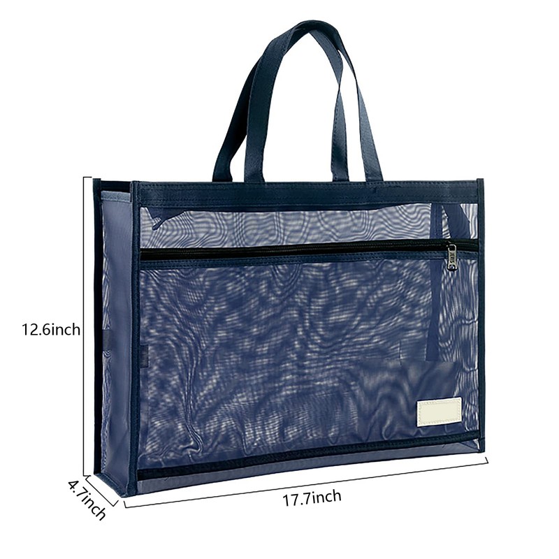 IPENNYE Tote Bag, Handbag, File Bag, A3 Size, Mesh, Large