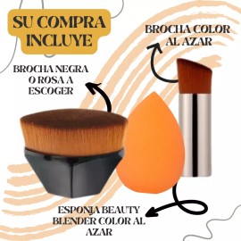 Veraly Kit Brochas Maquillaje Belleza Contorno Esponja Beauty