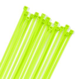 XINGO 100PCS Cable Zip Ties Heavy Duty, Premium Nylon Plastic Wire Ties with 50 Pounds Tensile Strength, Self-Locking Black Nylon Zip Ties for Indoor and Outdoor (8 inch, Apple Green)