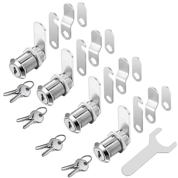 YOUTU 4 Pack Cupboard Locks, Cam Lock, Door Lock, Letter