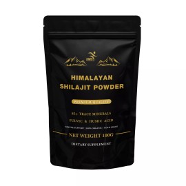 Smshealthproducts Himalayan Shilajit Fulvic & Humic Acid Trace Minerals Pure Organic 100g
