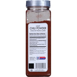 McCormick Culinary Light Chili Powder, 18 oz - One 18 Ounce Container of Light Red Chili Powder for Cooking, Perfect for Tex-Mex and Mexican Cuisines, Nachos, Tacos, Dips and More