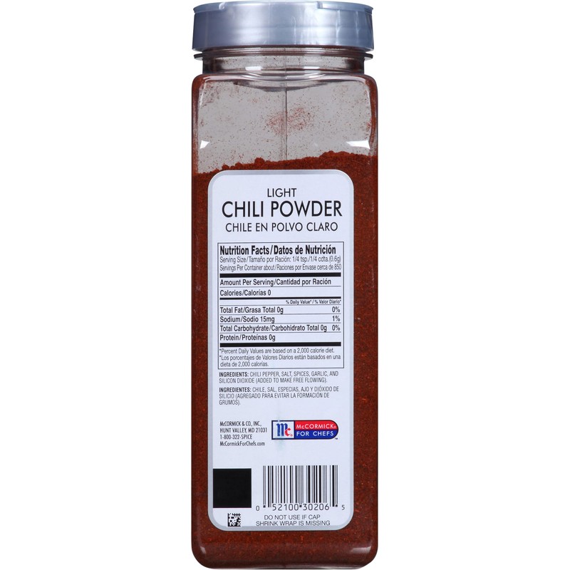 McCormick Culinary Light Chili Powder, 18 oz - One 18