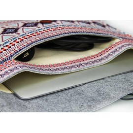 'Sidorenko® Notebook/Macbook Air/Pro Ultrabook Case Felt for 11 "11.6" 13 " – 13.3 inch Convertible Touchscreen Ultrabook with Pockets for Accessories/Front, Back and Internal Print/Case Laptop Bag for Apple MacBook Air/Pro NetBook Laptop Sleeve Ultraboo