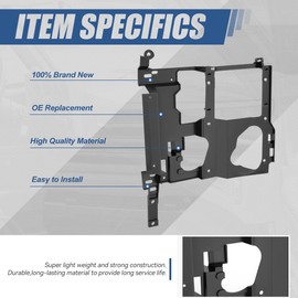 GM1221121 GM1221122 Factory Style Headlight Mount Brackets with Body Cladding Compatible with Chevy Silverado Sierra Suburban Tahoe Yukon XL 1999-2007, Driver and Passenger Side, Bare Black