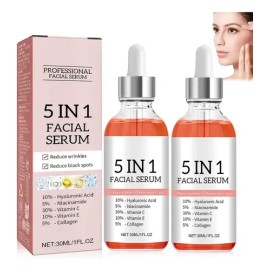 2sueros Facial 5en1 Vitaminac Colágeno Ácidohialuronico 30ml                                                                                          