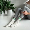 Tindo White socks with dinosaur motif, funny crazy socks for