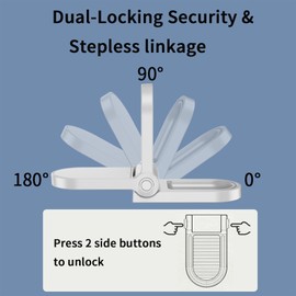 Blissfuhue Portable Door Lock Home Security - Dual-Locking Mechanism, No Drilling Installation, Extra Wide Adhesive for Apartment, Travel, Hotel Use | Indoor/Outdoor Safety Device for Women & Families