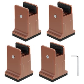 Moendergo Furniture Riser, Table Raiser, 3.4 Inch Bed Height with Screw Clamp, Sofa Raiser for Square/Round Chair Legs with 0-1.5 Inch Diameter, Can Hold up to 20,000 lbs (Brown)
