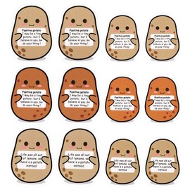 48pcs Mini Funny Stickers, Creative Cute Potato Stickers Funny Stickers Sticker for Birthday Gift Party Decoration Encouragement
