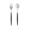 Cutipol MIO Black/Matte Silver Dessert (Fork/Spoon), Set of 2