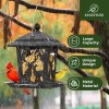 Bird Metal Deer Design Wild Bird Hopper Feeder With 4