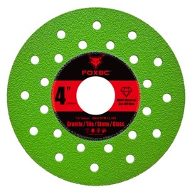 FOXBC 4 inch Diamond Rock Slab Grinding Cut Off Multi-Material Disc for Angle Grinder, for Granite, Marble, Tile, Stone, Glass, 7/8" Arbor - 3 Pack