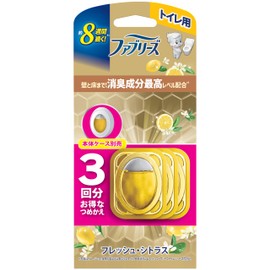 Febreze Air Freshener for Toilets, Wall and Floor. Fresh Citrus Refill Pack with the highest level of deodorizing ingredients, 0.2 fl oz (6.3 ml) x 3 packs