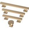 FRANKLIN BRASS Tiered Foot (10-Pack) Cabinet Handles 3" Hole Center