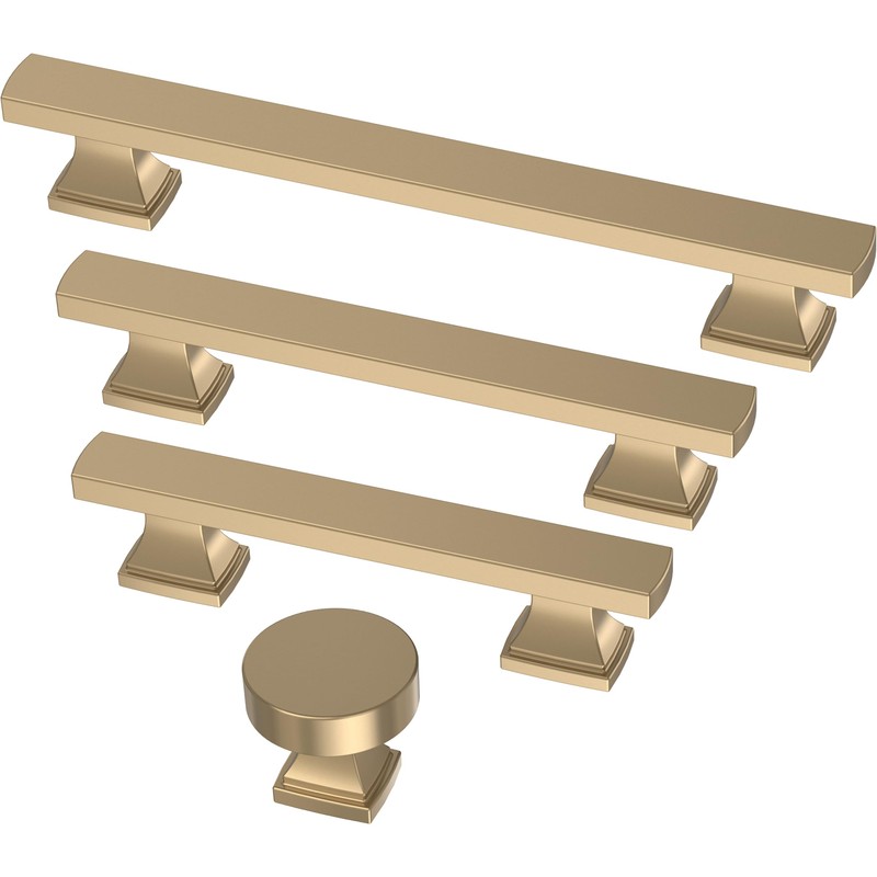 FRANKLIN BRASS Tiered Foot (10-Pack) Cabinet Handles 3" Hole Center