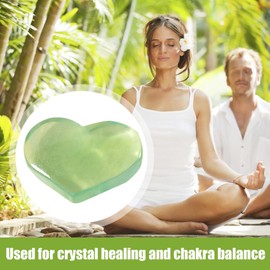 Fluorite Palm Stone | Raw Fluorite Crystal Stone - Reiki Gemstones, Natural Amethyst, Green Color, Carved Rock, Negative Energy Removal