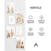 BLCKART Beige Love Pampas Grass V2 Poster Set, Printed on