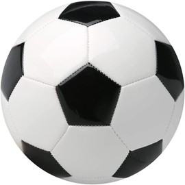 Soccer Ball Size 2,3,4,5 with Pump Needle Classic White Black Thicker PU Tight Weaved Suitable for Youth Boy League Game Trainning Practice or Gift training practice - Color: Size 4