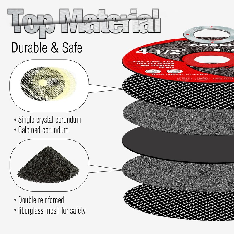SHALL 50-Pack Cut Off Wheels 4 1/2 x 7/8 Inch,