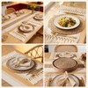 Swiscena 32 Pcs Boho Placemats Table Setting Set (6 Sets),Hand-Woven