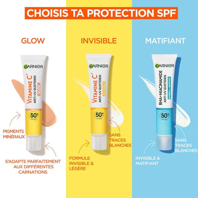 Garnier Invisible + Matt Anti-Impurities Fluid with SPF 50+, for