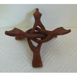 NEW 4" Wooden Cobra Tripod Stand Display Crystal/Sphere