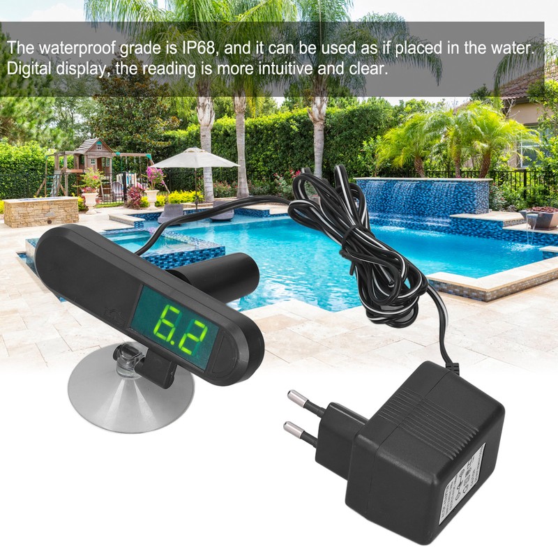 PH‑025W Aquarium PH Monitor with Suction Cup PH Meter Water