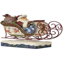 Enesco Jim Shore Heartwood Creek Victorian Santa in Sleigh Figurine 6009493