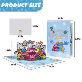 Gosuoa Pop Up Birthday Card,3D Panda Happy Birthday Card,8" X 6" Cover - Includes Envelope and Note Tag,Birthday Cards for Women Men Kid Girl