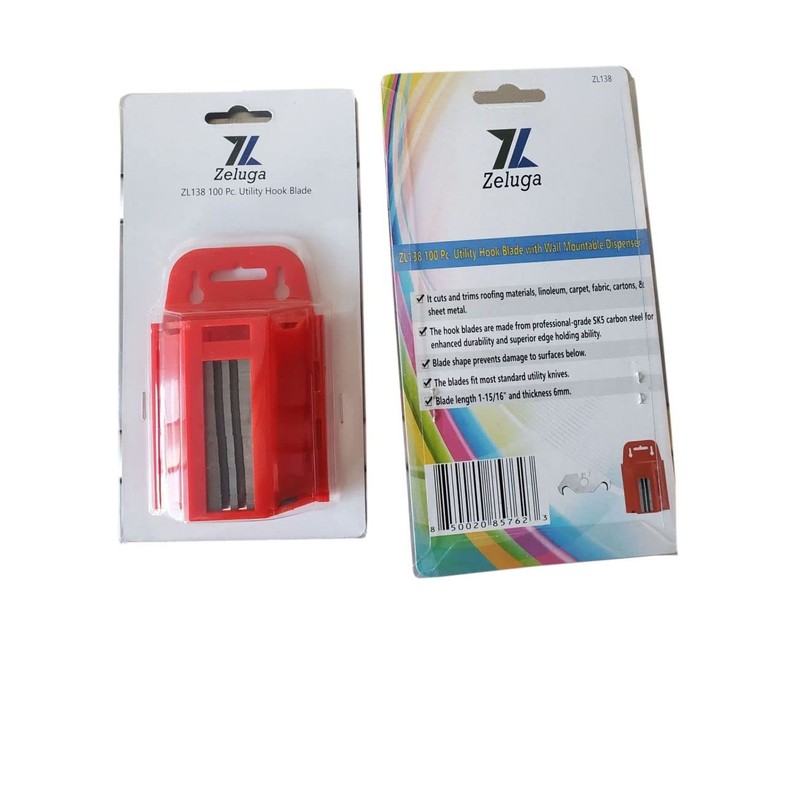 Zeluga 19-138 100 Pc. SK2 Steel Utility Hook Blade with