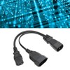 IEC320 C14 to C13 and EU Power Cord Y Splitter