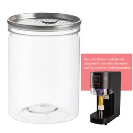 Hammont 100-Pack Plastic Juice Bottles with Caps – Sealable Smoothie, Boba, & Iced Coffee Cups – Reusable Clear Drink Containers – Compatible with Automatic Cup Sealers (21 oz (621ml))