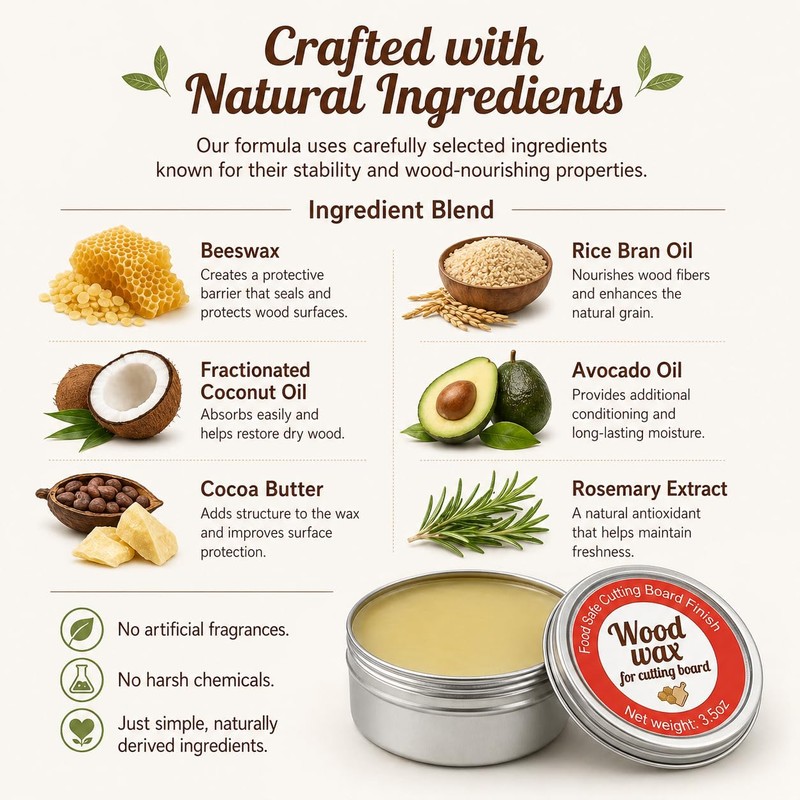 Cutting Board Wax Food Grade Mineral Oil Beeswax - Wood