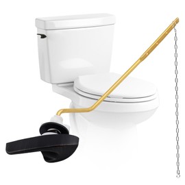Universal Toilet Handle Replacement Kit, Side/Angle Mount Toilet Flush Handle Compatible with Kohler K-GP30324-CP/TOTO/American Standard, Stainless Steel Flapper Chain, Oil Rubbed Bronze