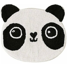 Panda Animal Shaped Cartoon Bath Rug for Bathroom Non-Slip Floor Mat Carpet Creative Mat Cute Floor Mat Comfy Bedroom Home Decorate Playing Mat 24.8 inch by 21.7 inch Black