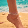 Diamday 925 Sterling Silver Ankle Bracelets for Women Silver Anklet
