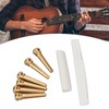 Bridge Pins Saddle Nut Set Replacement Bone Saddle Nut Brass