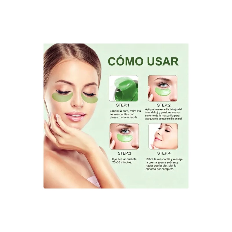 120pz Parches Ojos Algas Marinas Ojeras Bolsas Hidratantes
