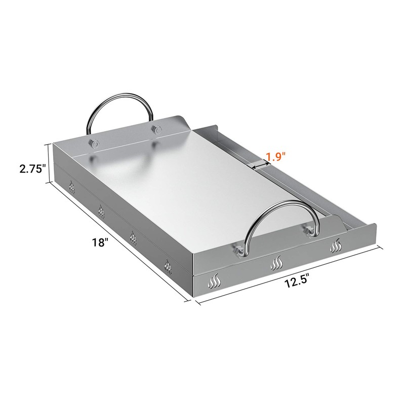 Onlyfire Universal Stainless Steel Griddle for Most BBQ Grills with