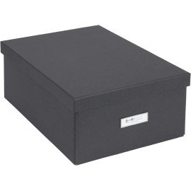 Bigso Katia Collapsible Storage Box | Photo Storage Box with Lid | White