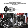 4.3in Motorcycle Engine Oil Fuel Tank Dipstick Level Gauge Meter