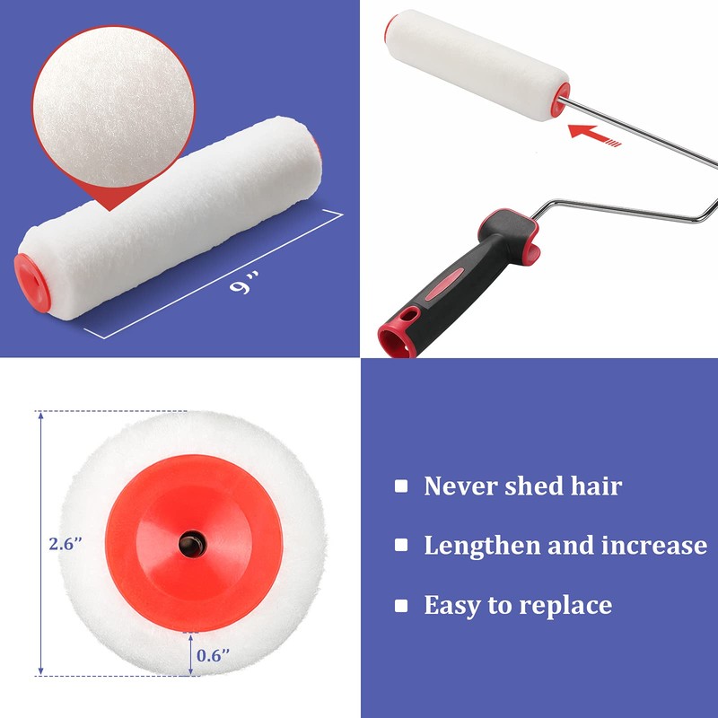 FLY HAWK Paint Roller,4 FT Brush kit Multi-Function Paint Roller