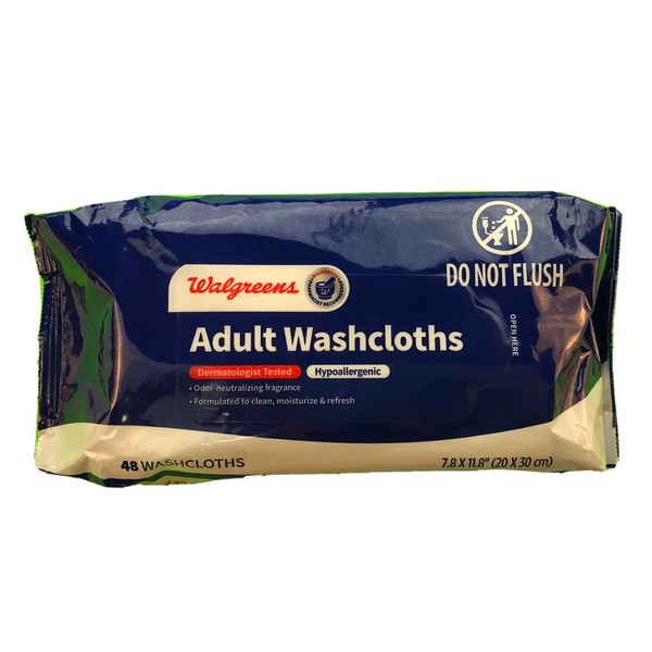 Walgreens Adult Washcloths Aloe 48 ct