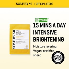 SOME BY MI Yuja Niacin 30 Days Blemish Care Serum Mask - Pack of 10 - Made from Niacinamide and Vitamin C for Face Brightening - Daily Korean Sheet Mask for Skin Pigmentation Care - Korean Skin Care